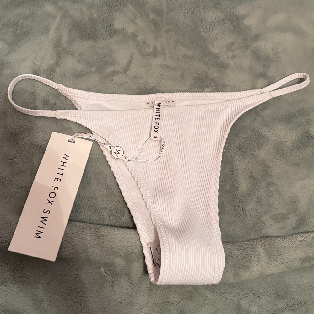 White Fox Boutique White Ribbed Bikini - Picture 7 of 11